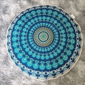*Like New* Codi Navy Blue Mandala 32" Meditation Round Memory Foam Floor Pillow